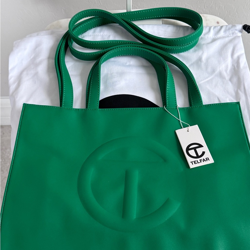 Telfar Green Screen Medium Shopping Bag